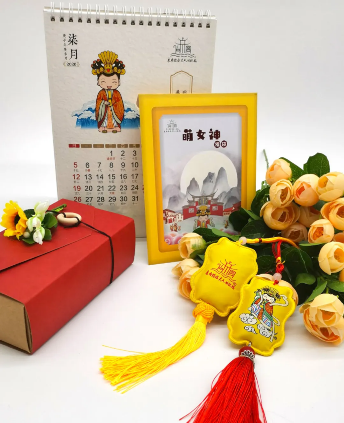 懿德文創(chuàng)工作室設(shè)計的陳靖姑系列文創(chuàng)產(chǎn)品（資料圖）。受訪對象供圖
